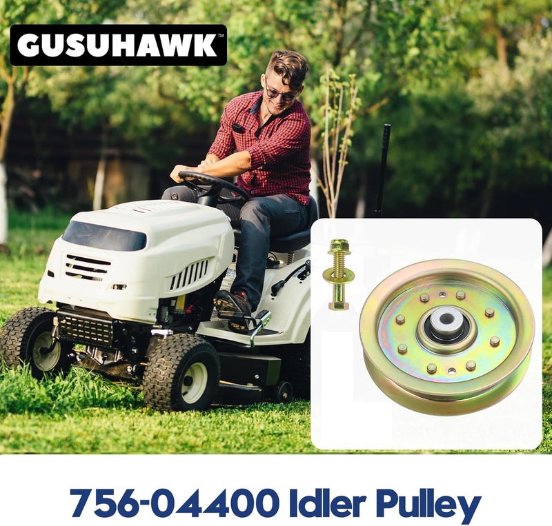 GUSUHAWK 756-04400 Idler Pulley Replaces Cub Cadet Idler Pulley 01004101, Cub Cadet 02004447 Pulley, Cub Cadet 01004101 Pulley, Cub Cadet 756-04400 Pulley, Husqvarna 539976688, Oregon 34-201 - Image 2